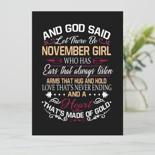 誕生日 | そして神は十一月の女の子を創造した カード (スタンド正面)