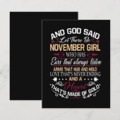 誕生日 | そして神は十一月の女を創造した 招待状 (正面/裏面)