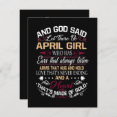 誕生日 | そして神は四月の少女を創造した 招待状 (正面/裏面)