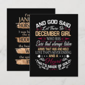 誕生日 | そして神は言った、12月の少女よ、存在せよ 招待状 (正面/裏面)