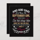 誕生日 | そして神は「9月の乙女よ、存在せよ」と言った 招待状 (正面/裏面)