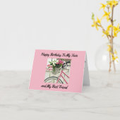 *誕生日*は、私の*ツインシスター*に希望を持っています。 カード (黄色い花)