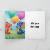 誕生日/またはその他の当事者 – 折り畳まれたグリーティングカード カード (内部)
