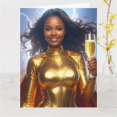 誕生日&アニバーサリースーパーヒーロー カード (黄色い花)