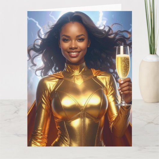 誕生日&アニバーサリースーパーヒーロー カード (正面)