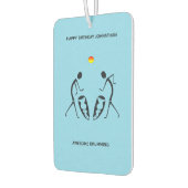 誕生日、アフリカアートシルエットドラミングブルー カーエアーフレッシュナー (左)