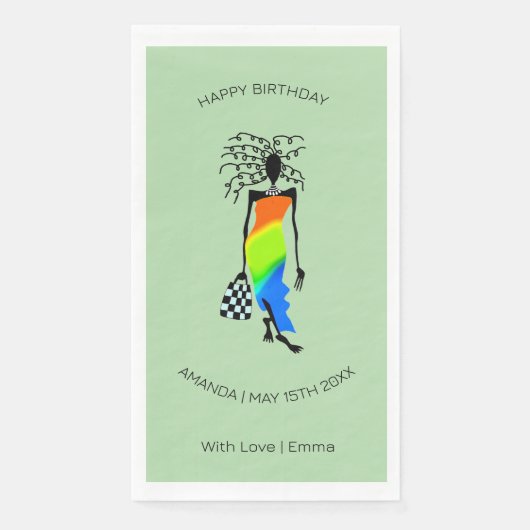 誕生日、アフリカ美術エレガントファッション (正面)