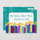 誕生日 インビテーションポストカード (正面/裏面)