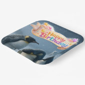 誕生日 エンペラーペンギン ナイン スクエア 紙皿 (傾斜あり)
