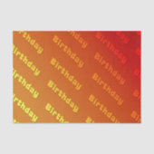 誕生日（オレンジ） 薄葉紙 (正面)