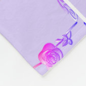 誕生日/カスタムイベントバラハート フリースブランケット (角)