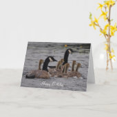 誕生日-カナダのガチョウ カード (黄色い花)