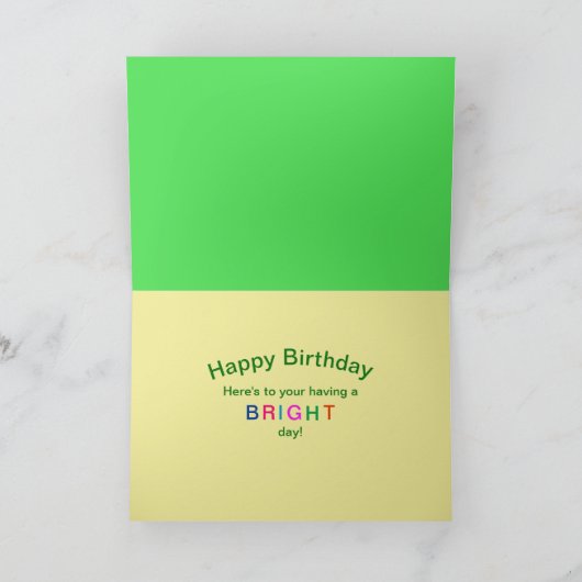 誕生日,カメカラフル万華鏡のように千変万化するパターンコレクション カード (内部)