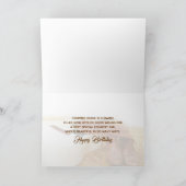 誕生日、カントリーガール、ギター、ウエスタンブーツ カード (内部)