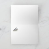 誕生日、カンムリウズラ、鳥、自然、庭 カード (内部)