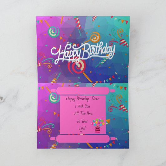 誕生日 カード (内部)