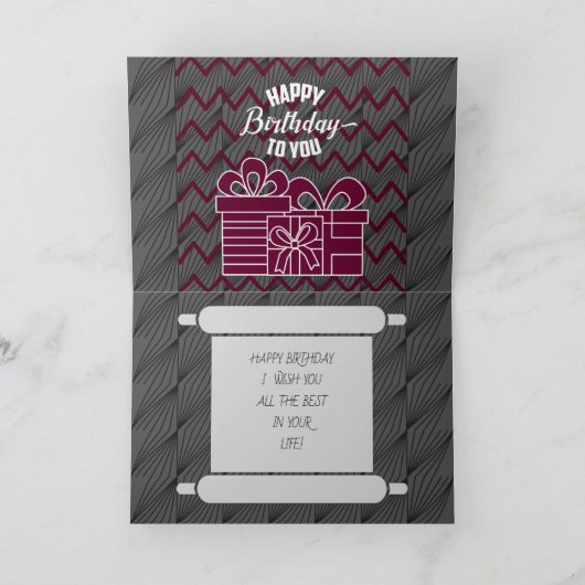 誕生日 カード (内部)