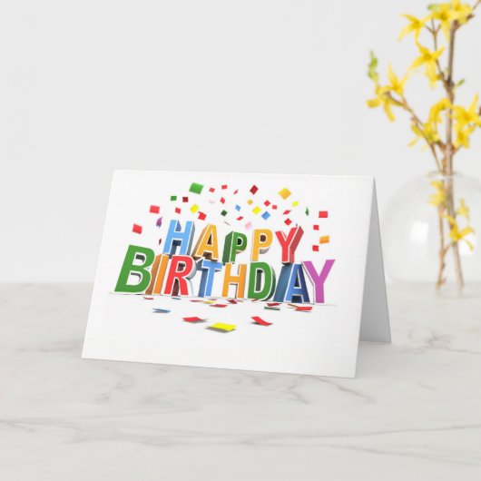 誕生日 カード (黄色い花)