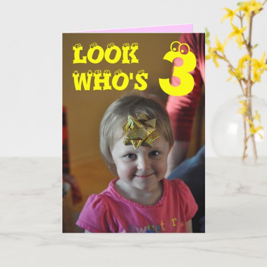 誕生日 カード (黄色い花)