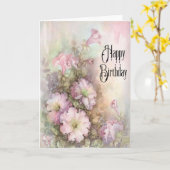 誕生日 カード (黄色い花)