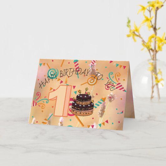 誕生日 カード (黄色い花)