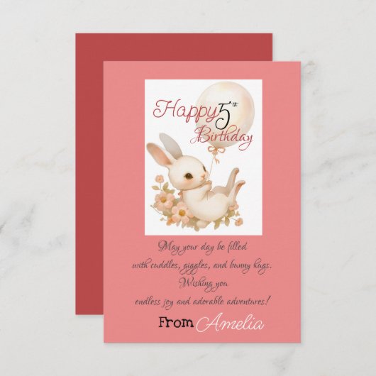 誕生日 カード (正面/裏面)