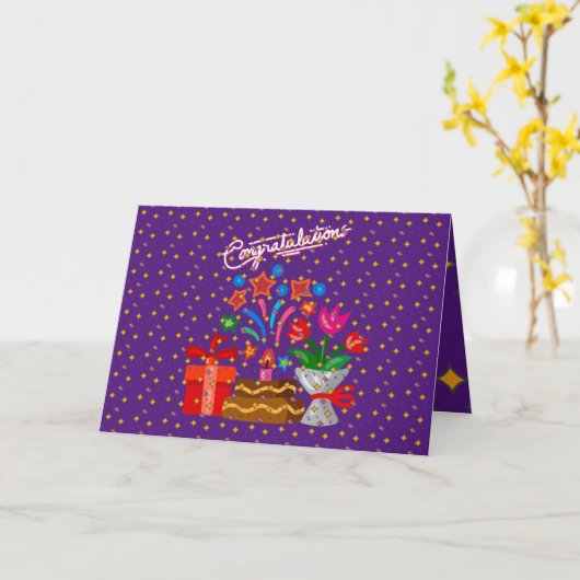 誕生日 カード (黄色い花)