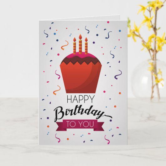 誕生日 カード (黄色い花)