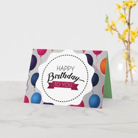 誕生日 カード (黄色い花)