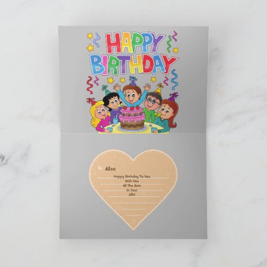 誕生日 カード (内部)