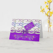 誕生日- ガーリー -おもしろい カード (黄色い花)