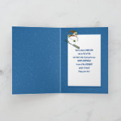 誕生日,ガールフレンド,ハッピー雪だるまスキー カード (内部)