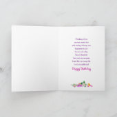 誕生日,ガールフレンド,花をウィンドウボックスカード カード (内部)