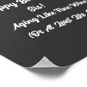 誕生日ฺガール、誕生日ボーイ、おもしろい誕生日引用文 ポスター (角)