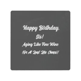 誕生日ฺガール、誕生日ボーイ、おもしろい誕生日引用文 メタルプリント