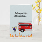 誕生日・キャンドルに必要な防火許可？ カード (黄色い花)