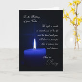 誕生日・キャンドル父のの追憶で カード (黄色い花)