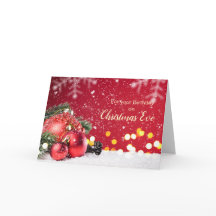 誕生日、クリスマスイブ – 赤いボーブル、トウヒ