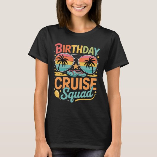 誕生日 クルーズ 同窓会 家族旅行 再会 パーティー Tシャツ (正面)
