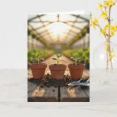 誕生日 グリーンハウス 植物 苗 カード (黄色い花)