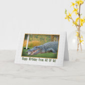 誕生日、グループから、ゴルフ、ワニ カード (黄色い花)