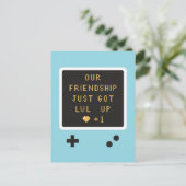 誕生日 ゲームボーイ 友情 レベルアップ あと1年 ポストカード (スタンド正面)