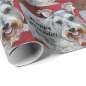 誕生日、ココヤシ、小型シュナウツァー、ギフト用包装紙 ラッピングペーパー (ロールコーナー)