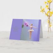 誕生日,ゴド娘,バレリーナ,蘭 カード (黄色い花)