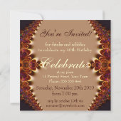 誕生日 ゴールデンアース お祝い 招待状 (裏面)