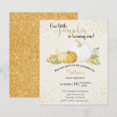 誕生日 ゴールド グリッター 白い かぼちゃ 秋 予算 (正面/裏面)