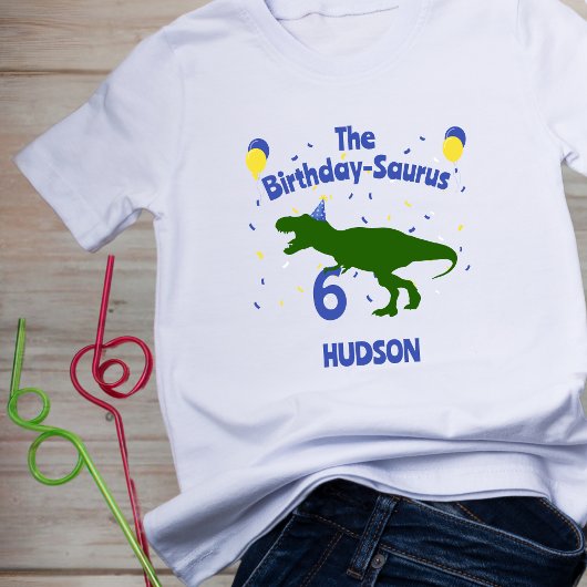 「誕生日・サウルス」子供の恐竜誕生日 Tシャツ