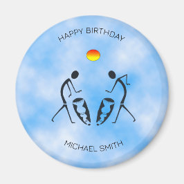 誕生日、サニーお祝いシルエットダンサー マグネット