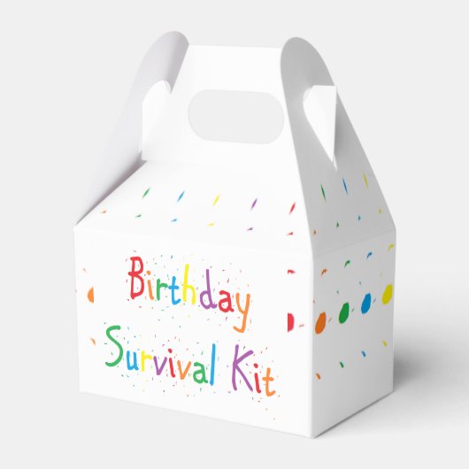「誕生日」サバイバルキット フェイバーボックス (正面サイド)