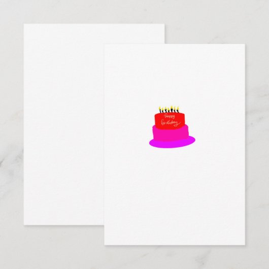 誕生日! サンキューカード (正面/裏面)